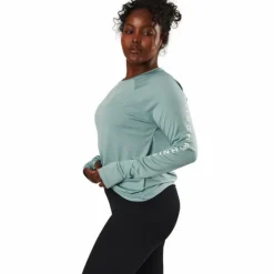 Active Logo Long Sleeve Silver Blue