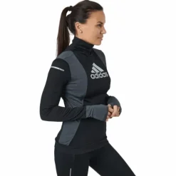 Adidas Blocked Longsleeve Tee Women Black / Grey Six