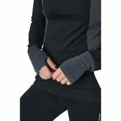 Adidas Blocked Longsleeve Tee Women Black / Grey Six
