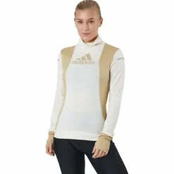 Adidas Blocked Longsleeve Tee Women Wonder White / Beige Tone