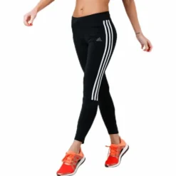 Adidas Run It Tight 7/8 3 Stripe Women Black / White