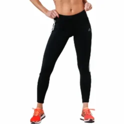 Adidas Run It Tight 7/8 3 Stripe Women Black / White