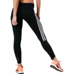 Adidas Run It Tight 7/8 3 Stripe Women Black / White