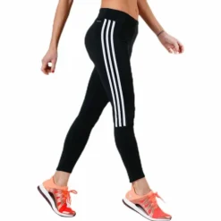 Adidas Run It Tight 7/8 3 Stripe Women Black / White