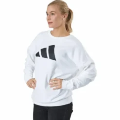 Adidas Sportswear Three Bar Sweatshirt White