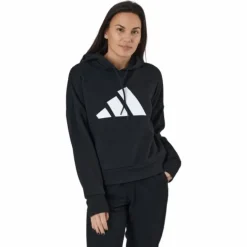Adidas Sportswear Three Bar Hoodie Black