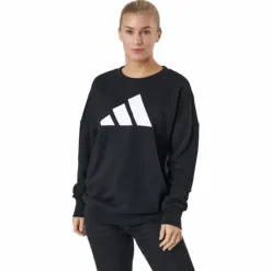 Adidas Sportswear Three Bar Sweatshirt Black