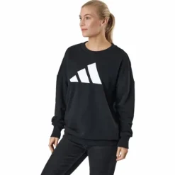 Adidas Sportswear Three Bar Sweatshirt Black