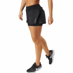 Aero 2-in-1 4 Inch Shorts Black/silver Reflective