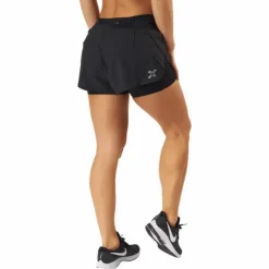 Aero 2-in-1 4 Inch Shorts Black/silver Reflective