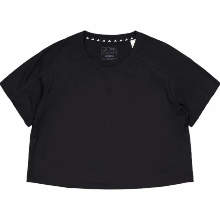 AEROREADY Train Essentials 3 Bar Logo Crop T-Shirt Black