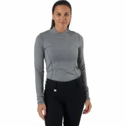Agnes Ls Mock Neck Granite