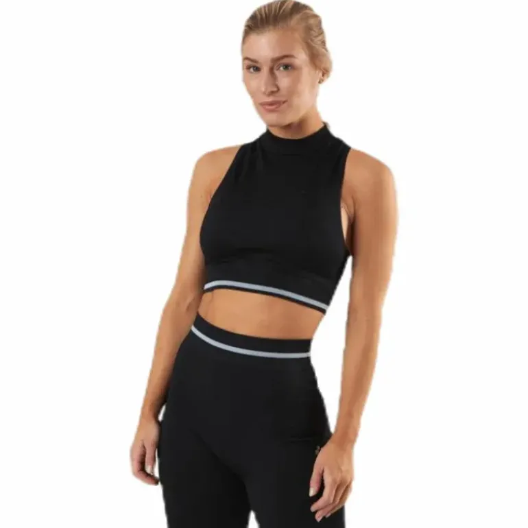 Aila Circular Sports Top Black