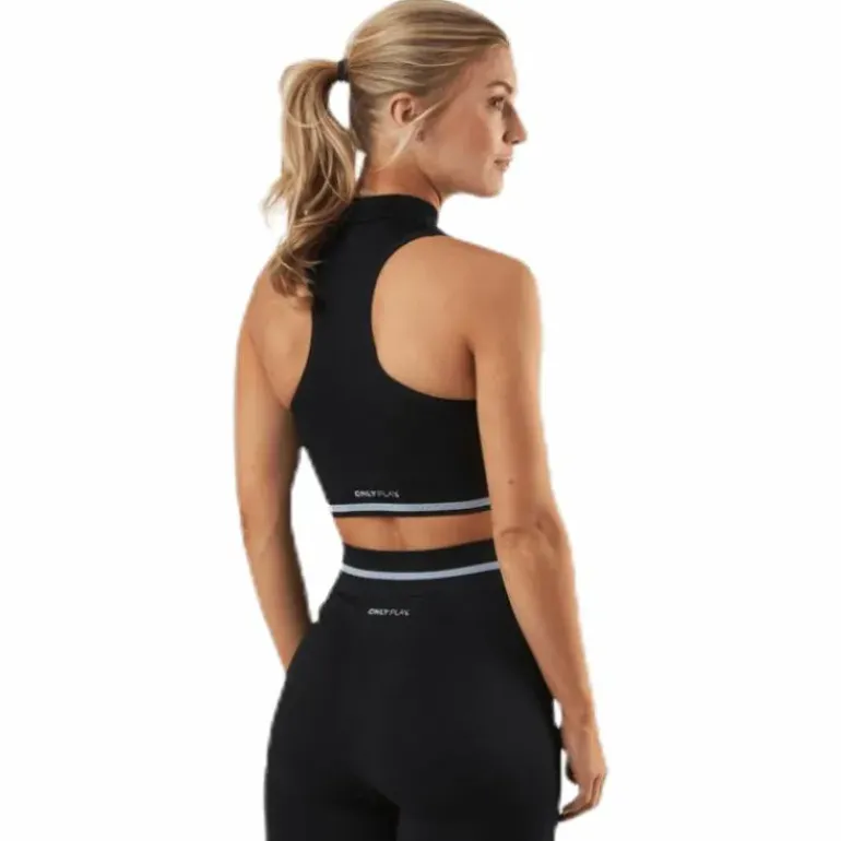 Aila Circular Sports Top Black