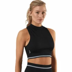 Aila Circular Sports Top Black