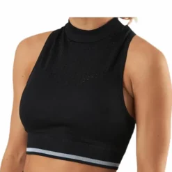 Aila Circular Sports Top Black