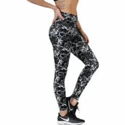 Alec Printed Tights White/Black