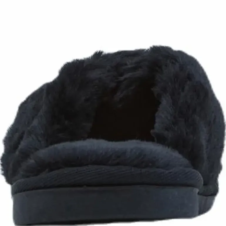 Alie Fluffy Slippers Black