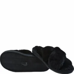 Alie Fluffy Slippers Black