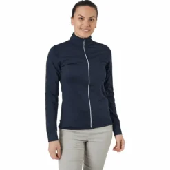 Anna Ls Full Zip Navy