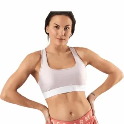 Armour Mid Crossback Bra Pink