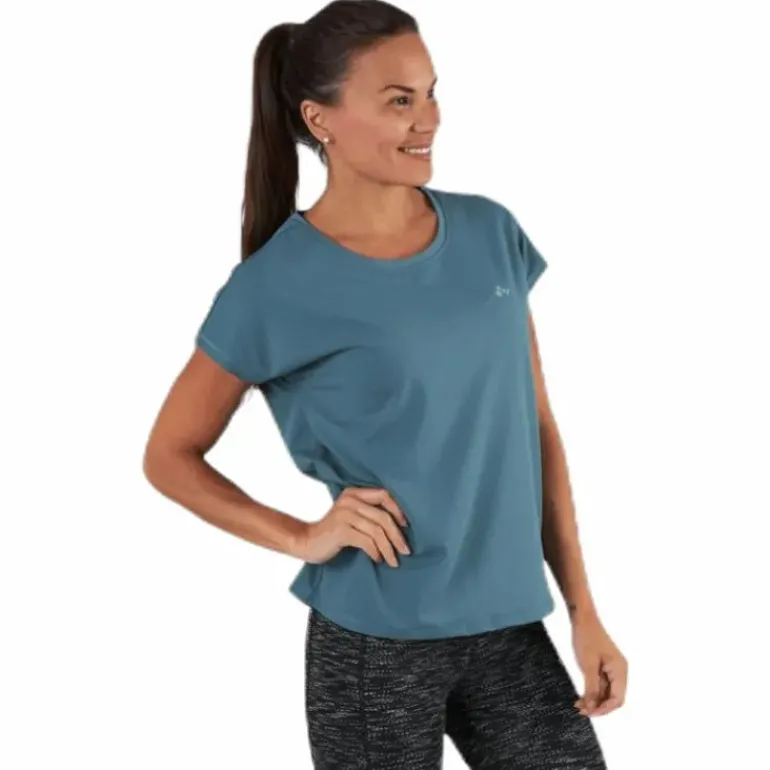 Aubree Ss Loose Training Tee Blue