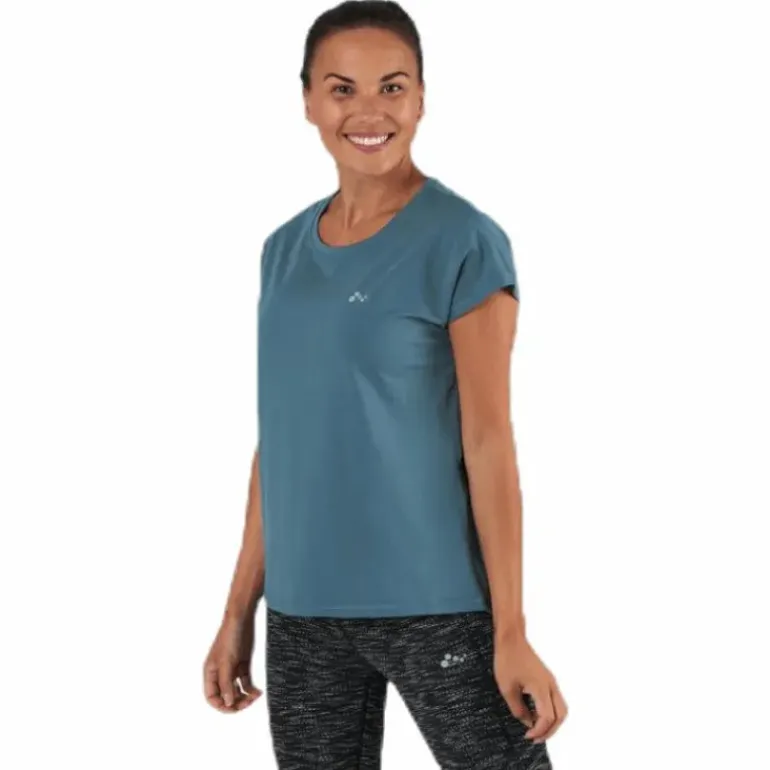 Aubree Ss Loose Training Tee Blue