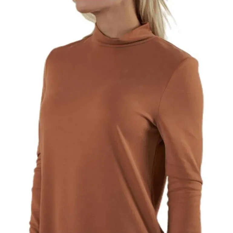 Bamala T-Neck Ls Dress Beige