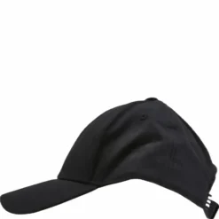 Baseball 3 Stripes Cap Cotton Twill Black / White / White