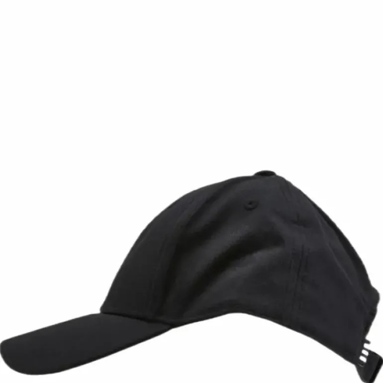 Baseball 3 Stripes Cap Cotton Twill Black / White / White