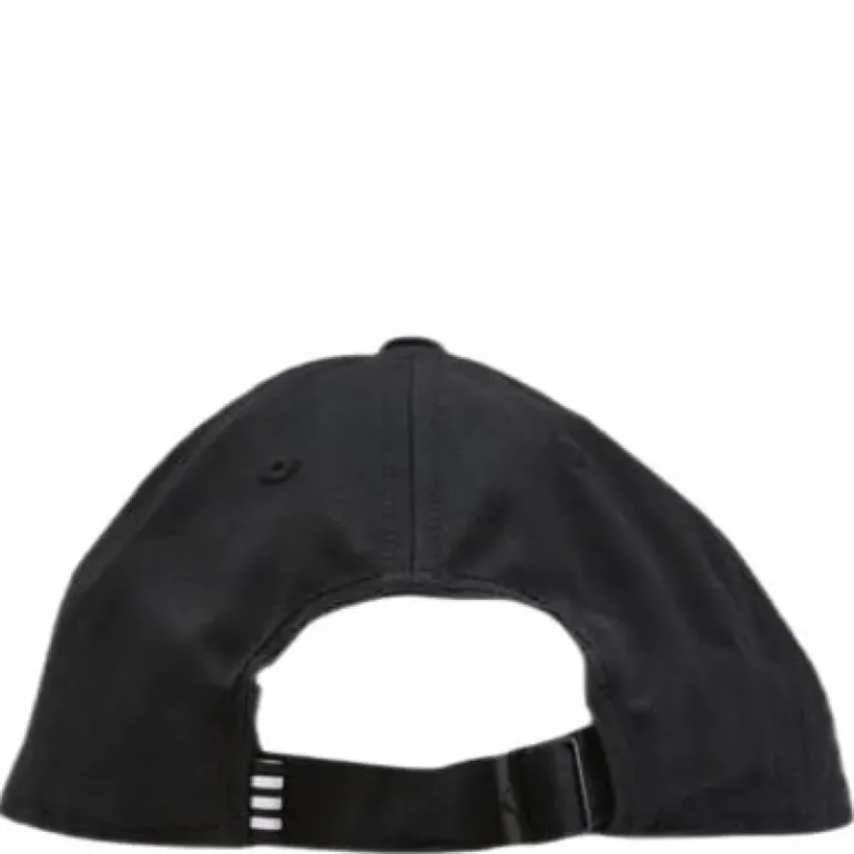 Baseball 3 Stripes Cap Cotton Twill Black / White / White