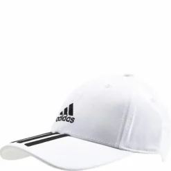 Baseball 3 Stripes Cap Cotton Twill White / Black / Black