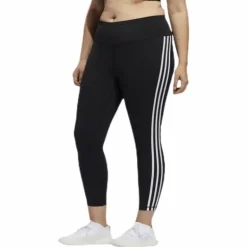 Believe This 2.0 3 Stripe 7/8 Tight Plus Size Black / White