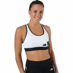 Believe This 3Bar Logo Bra White / Black
