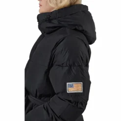 Beltet Short Padded Hood Jacke Black