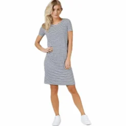 Billo Ss Dress Blue/White