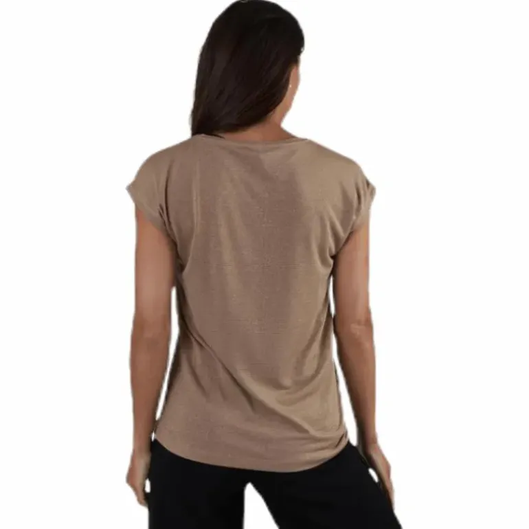 Billo Tee Lurex Stripes Beige