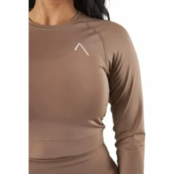 Blacc Recy Long Sleeve Top Taupe Grey