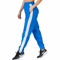 Black Track Cross Pants Blue