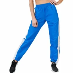 Black Track Cross Pants Blue
