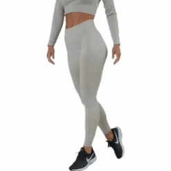 Bonnie Ribbed Tights Beige