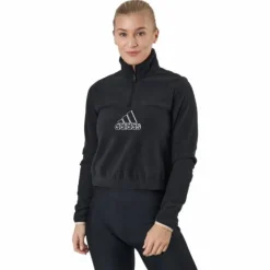Brand Love Polarfleece Half-Zip Sweatshirt Black / White / Halo Blush