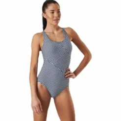Brighton Swimsuit w Racerback Blue/White