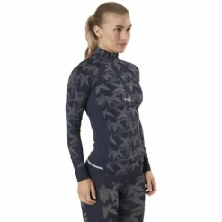 Butterfly Half-Zip Shirt Blue