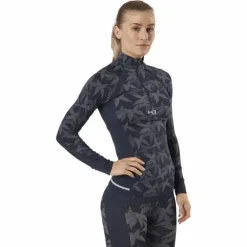 Butterfly Half-Zip Shirt Blue