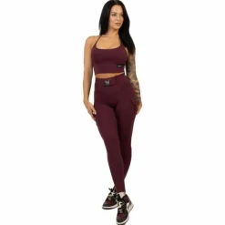 Cargo Burgundy Leggings Dark Red