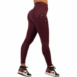 Cargo Burgundy Leggings Dark Red