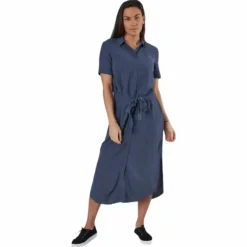 Cecilie Ss Long Dress Blue
