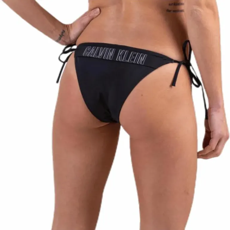 Cheeky String Side Tie Bikini Black