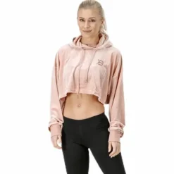 Chrystie crop hoodie Pink/Beige